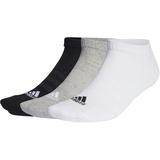 adidas Unisex Cushioned Sportswear 3 Pairs Sneaker-Socken, Medium Grey Heather/White/Black, XL