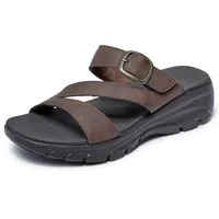 Skechers Damen Easy Going-Slide Sandale, Schokolade, 41 EU - 41 EU