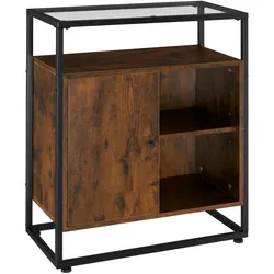 TECTAKE Kommode Conventry 70x38x80,5cm - Industrial Holz dunkel, rustikal