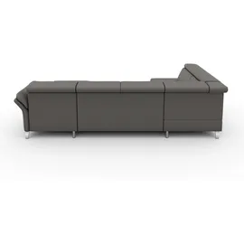 sit&more Wohnlandschaft SIT & MORE "Vincenzo U-Form", grau, B:317cm H:84cm T:93cm, Sofas, Wohnlandschaft, inklusive Kopfteilverstellung, wahlweise mit Bettfunktion, Bettkasten