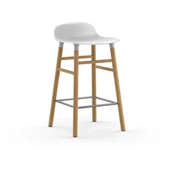 Normann Copenhagen Form Barhocker weiß | H 65cm | Eiche | Kunststoff