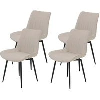 Hela Drehstuhl HELA "Vierfußstuhl BERGEN", beige (beige, schwarz), B:54cm