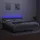 vidaXL Boxspringbett mit Matratze & LED Hellgrau 160x200 cm Stoff