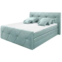 Boxspringbett  Cleo ¦ grün ¦ Maße (cm): B: 200 H: 114