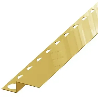 Gefälleprofil Eviso gold Glanz, Edelstahl PVD, Länge 150 cm, Kantenhöhe 40 mm, LCGO0102