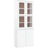 vidaXL Vitrinenschrank ALTA 77 x 35 x 186,5 cm Weiß