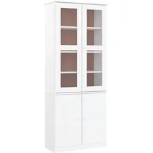 vidaXL Vitrinenschrank ALTA 77 x 35 x 186,5 cm Weiß