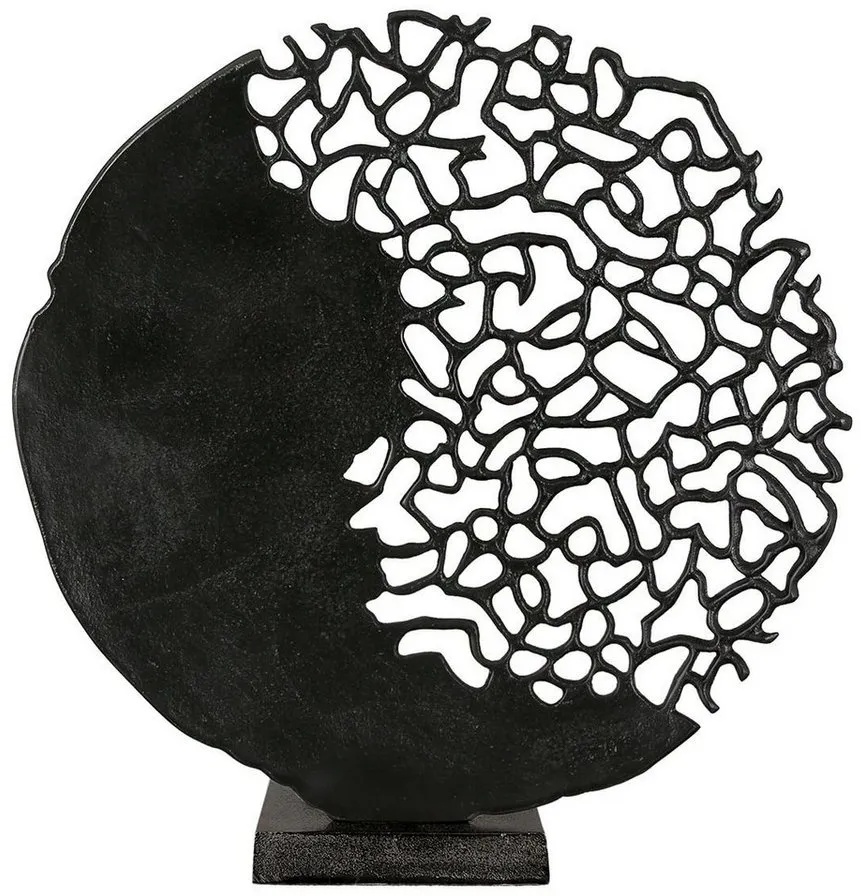 Preisvergleich Produktbild GILDE Dekoobjekt Osaka Handgefertigte Aluminiumskulptur in Schwarz Antikfinish