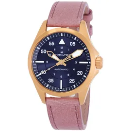 Hamilton Khaki Aviation Pilot Auto Leder 36 mm H76245840