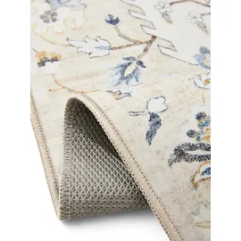 benuta Vintage-Teppich, Beige, Kunststoff, Vintage, Rechteckig, 60x120 cm Oeko-Tex® Standard 100, in verschiedenen Größen erhältlich, rutschfeste Unterfläche, waschbar, Teppiche - Böden, Teppiche, Vintage-Teppiche