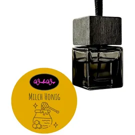 wonderwax WonderWax® Auto Duft Quadratisch schwarz-schwarz 8 ml|Heiße Milch mit Honig),