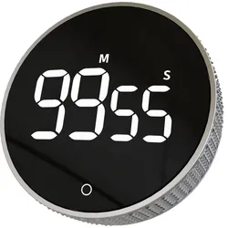 DAYHOME Digitaler Timer/Stoppuhr YT6712-SR, mit Magnet, silber