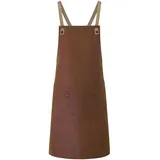 KARLOWSKY Latzschürze Urban-Nature mit Kreuzbändern und großer Tasche 70 x 85 cm Unisex - 65% Polyester/35% Baumwolle - Zimt