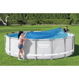 BESTWAY Solarabdeckung Flowclear Rund blau 462 cm