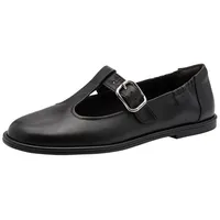TAMARIS ANTIslide, TOUCH-IT aus Leder kein Absatz Riemchenballerina ANTIslide schwarz 39 EU