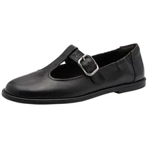 TAMARIS ANTIslide, TOUCH-IT aus Leder kein Absatz Riemchenballerina ANTIslide schwarz 39 EU