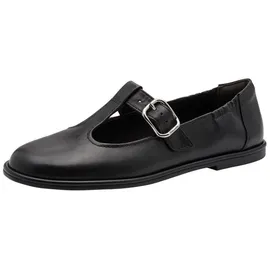 TAMARIS ANTIslide, TOUCH-IT aus Leder kein Absatz Riemchenballerina ANTIslide schwarz 39 EU