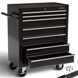 Arebos Werkzeugwagen Stahl 660 mm schwarz leer