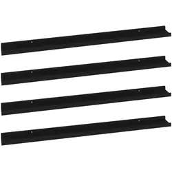 vidaXL Wandregale 4 Stk. Schwarz 100x9x3 cm