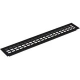 vasalat Lüftungsgitter 400 mm Aluminium schwarz eloxiert - 60 mm