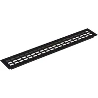 vasalat Lüftungsgitter 400 mm Aluminium schwarz eloxiert - 60 mm