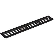 vasalat Lüftungsgitter 400 mm Aluminium schwarz eloxiert - 60 mm