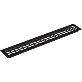 vasalat Lüftungsgitter 400 mm Aluminium schwarz eloxiert - 60 mm