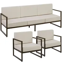Tectake Comosa Garten-Loungeset für 5 Personen braun