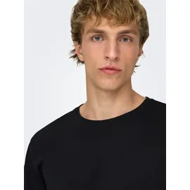Only & Sons Rundhalsshirt »ONSMATT LONGY SS TEE 3-PACK«, 3 Stk., schwarz