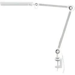 KHG LED-Klemmleuchte, 1-flammig, weiß mit Touchpad , weiß , Maße (cm): B: 70,3 H: 132,8 T: 66,7