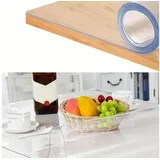 Dekonaz Tischdecke PVC Transparent - Geruchlose Tischfolie als langlebiger Abwaschbar (1-tlg), Abwaschbar, geruchlos,Maß geschneidert, transparent, wasserdicht weiß 70 cm x 50 cm x 2 mm