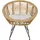 Beliani Maratea Gartenstuhl 85 x 85 x 85 cm beige/schwarz 2 St.