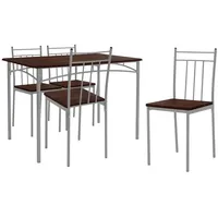 ML-Design Essgruppe Set 5tlg für 4 Personen, Holz, Esszimmerstühle