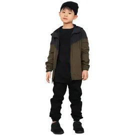 URBAN CLASSICS 2-Tone Tech Windrunner Black/Darkolive 158/164