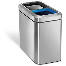 simplehuman Offener Abfalleimer 20 l Silber