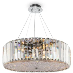 Luxuriöse Kristall-Deckenlampe - Maytoni Modern Serie, 8 E27 Leuchtmittel, Chrom