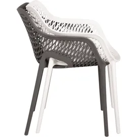 Garden Pleasure LAURIA Stapelstuhl 53 x 60 x 80 cm grau 2 St.