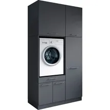 laundreezy Mehrzweckschrank-Set 118 x 238 x 68 cm Grau