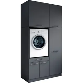 laundreezy Mehrzweckschrank-Set 118 x 238 x 68 cm Grau