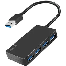 Logilink USB 3.2 (Gen1) 4-Port Hub mit Überstrom- und Überspannungsschutz