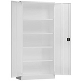 ClassiX Stahlschrank X-530367 signalweiß 92,0 x 60,0 x 194,5 cm, aufgebaut