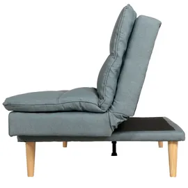 Mendler Schlafsofa HWC-M79, Gästebett Schlafcouch Couch Sofa, Schlaffunktion Liegefläche 180x110cm ~ Stoff/Textil blau-grau