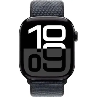 GPS + Cellular 46 mm Aluminiumgehäuse diamantschwarz Sportarmband schwarz