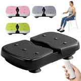 RYGEO Mini Vibrationsplatte, tragbare leise Vibrationsmaschine für Beine, Taille, Rücken, Nacken und Gesäß, Muskelentspannung & Linderung von Muskelsteifigkeit, Schwarz