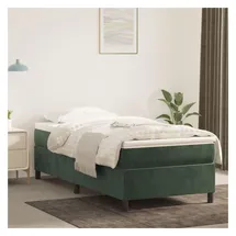 vidaXL Boxspringbett 100 x 200 cm dunkelgrün