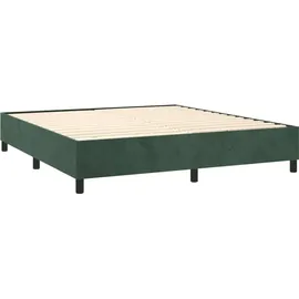 vidaXL Boxspringbett 180 x 200 cm Dunkelgrün