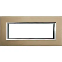 Legrand HA4806NX Abdeckrahmen AXOLUTE: 6 Module, Farbe: Titan, gebürstet 1