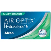 Alcon Air Optix plus HydraGlyde for Astigmatism (3er Packung) Monatslinsen (2.25 dpt, Zyl. -1,75, Achse 180 ° & BC 8.7)