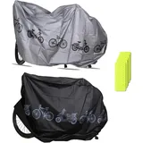 Fahrradabdeckungen für den Außenbereich,Fahrradgarage Schutzhülle,Regenschutz Fahrrad 2PC Fahrradplane Anti-Staub Fahrradhaube für Mountainbike Elektroauto Fahrrad Rennrad Fahrradabdeckung
