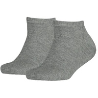 TOMMY HILFIGER Kinder Sneaker Socken, Vorteilspack - Teen, TH, Baumwolle, Uni, 23-42 Grau 27-30 2er Pack (1x2P)